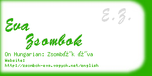 eva zsombok business card